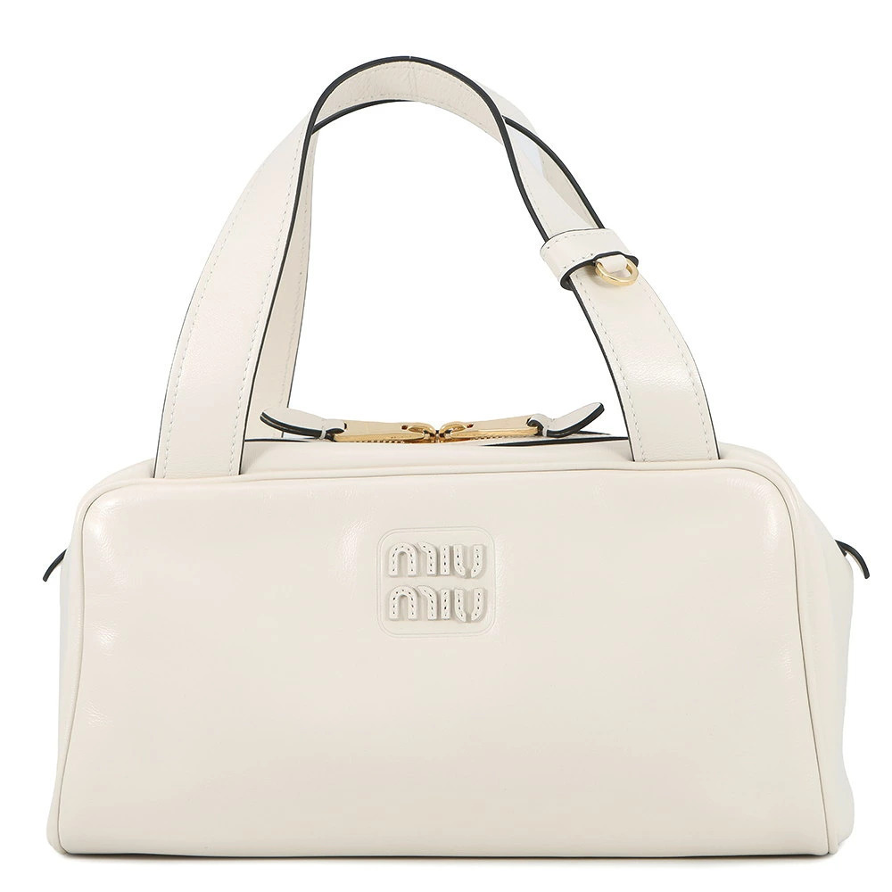 Miu Miu handbag bowling leather white bag